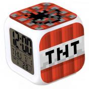 Часы настольные Майнкрафт: Часы Куб TNT. Купить недорого