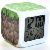 Часы настольные Майнкрафт: Часы Куб земли. Купить недорого